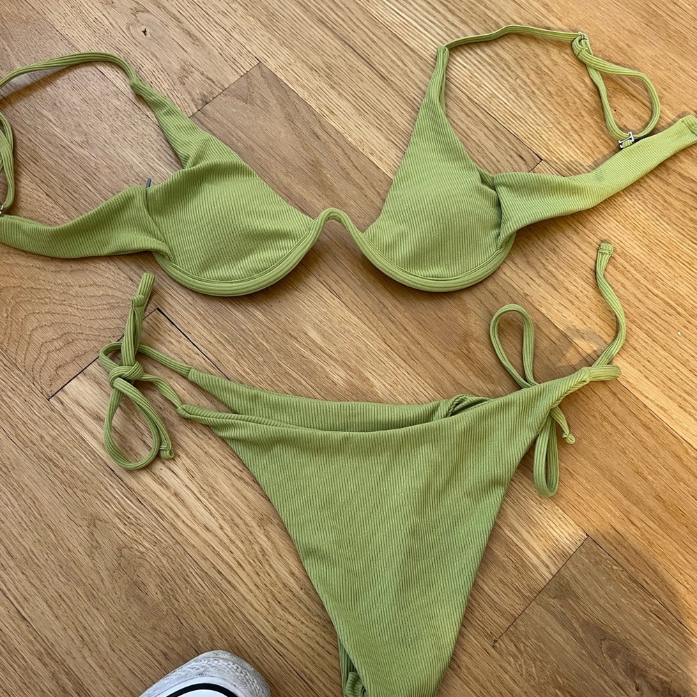 Lime green bikini